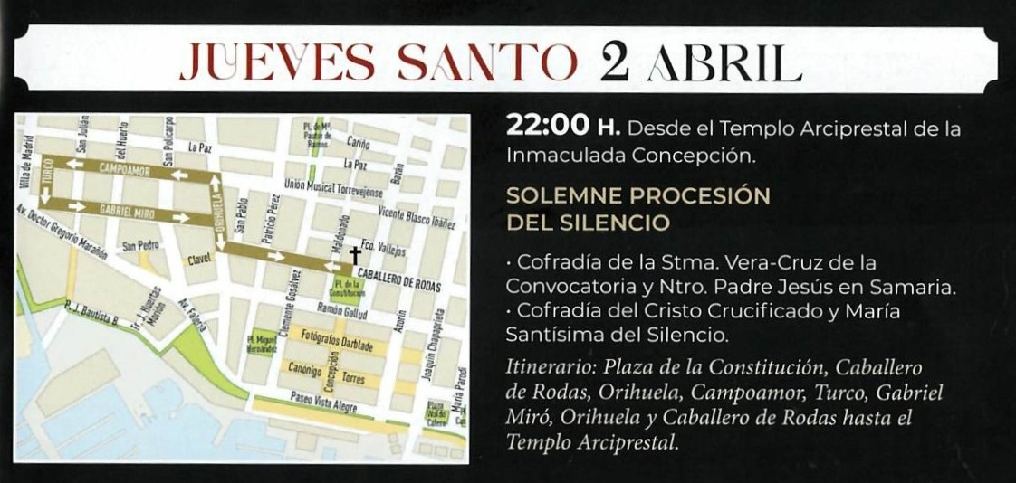 Itinerario Jueves Santo 2 abril